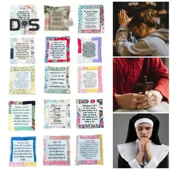 Молитвенное одеяло с внутренним карманом в виде креста Молитвенное одеяло с объятиями Молитва веры Мини-стеганые одеяла с цитатами для вдохновения Сочувствие Поощрение Подарок J