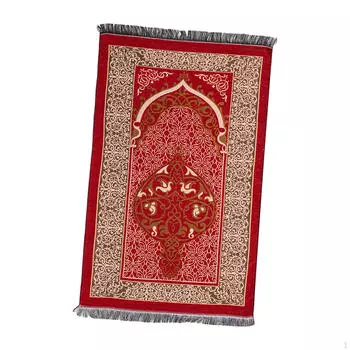 Молитвенный коврик 27,6x43,3 дюйма, переносной мягкий молитвенный коврик для детей, мужчин, женщин, взрослых красный