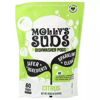Molly s Suds, Dishwasher Pods, Citrus, 60 Pods, 0.84 kg (29.63 oz)