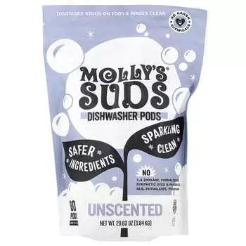 Molly s Suds, Dishwasher Pods, Unscented, 60 Pods, 0.84 kg (29.63 oz)