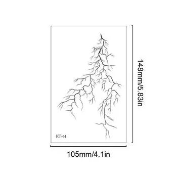 Молния линии травяной сок поддельные татуировки для женщин мужчин искусство водонепроницаемые стойкие временные татуировки наклейки готические татуировки на запястье руки