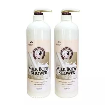 Молочко для душа «Мужчина с цветами», 1 л, 2 шт.