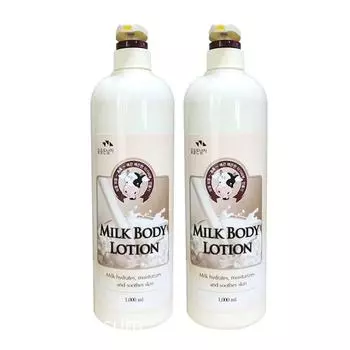 Молочко для тела Man with Flowers 1000 мл, 1 л, 2 шт.