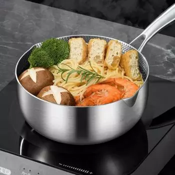 Молочная кастрюля из нержавеющей стали 316, кастрюля для лапши быстрого приготовления, кастрюля для приготовления супа на пару на одного человека, маленькая кастрюля для тушения, кастрюля для супа с антипригарным покрытием