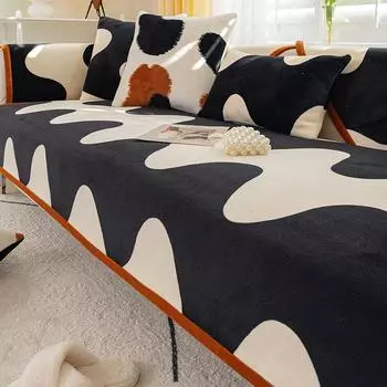 Молочная плюшевая диванная подушка, кожаная универсальная нескользящая подушка, кремовый стиль, мебель для гостиной, чехол для дивана, спинка, чехол для полотенец 45cm pillowcase 1pcs