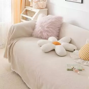 Молочно-белое полотенце для дивана, чехол для дивана из синели, ткань для гостиной, чехол для дивана, одеяло для дивана 90*90