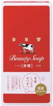 Молочное мыло марки Cow, красная коробка, 3 шт. x 2 комплекта [Оптовая закупка]
