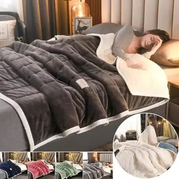 Молочный бархат осенне-зимние теплые одеяла для кровати утолщенное фланелевое одеяло мягкое удобное теплое одеяло можно стирать 47x79inch(120x200cm)