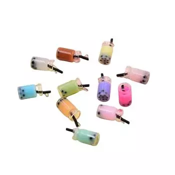 Молочный чайный пакетик Украшения Смоляные напитки Подвески Ручная работа Украшения для вечеринок Аксессуары Ожерелье Цепь Мобильный Материал