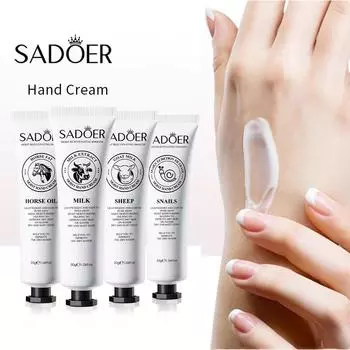 Молочный крем для рук Козье молоко Улитка Лошадиное масло Увлажняющий увлажняющий крем для рук против растрескивания 02#