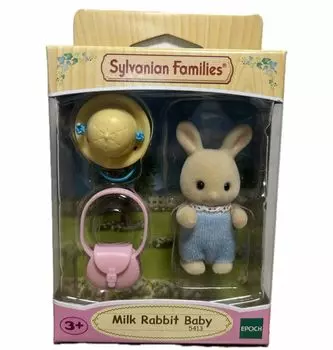 Молочный кролик Малыш Sylvanian Families Молочный кролик Малыш Шапочка Сумка Overseas Edition Набор из 3 предметов [Товар]