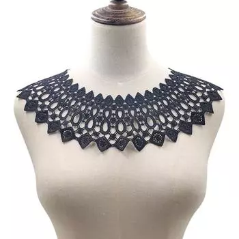 Молочный шелк полые DIY вышивка декольте воротник одежды шитье аппликация декор белый