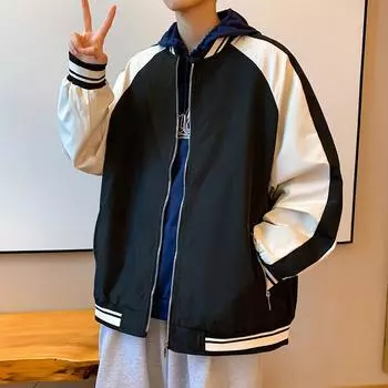 Молодежь, студенты, мужчины и женщины, осень, новые уличные куртки, повседневные куртки в тон цветам, мужские S зелёный