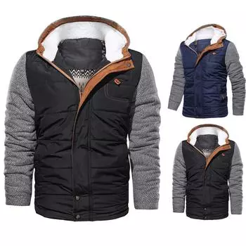 Молодежная хлопковая утолщенная повседневная однотонная мужская одежда с карманами на молнии с боковым швом XXXL чёрный