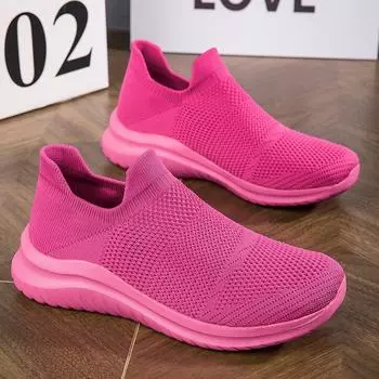 Молодежная обувь Dopamine Simple Solid Color Casual Shoes Slip-on Platform Mesh Surface Low Top Sneakers plus Size Men s Shoes Women s Shoes 35