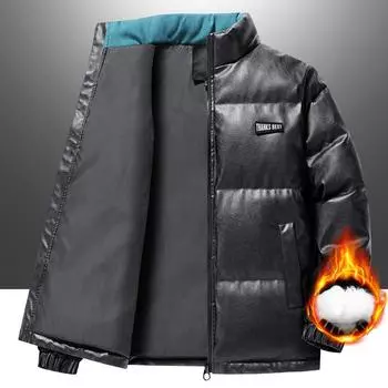 Молодежная однотонная модная универсальная стеганая куртка с воротником-стойкой, утолщенная мужская стеганая куртка, зимняя теплая куртка M