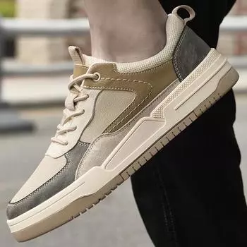 Молодежная подростковая повседневная обувь из натуральной кожи, скейт-кеды, новые модные кроссовки для мужчин, удобная легкая обувь для ходьбы на открытом воздухе 38