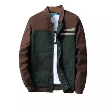 Молодежная приталенная однобортная повседневная модная куртка-пальто S синий