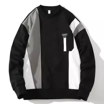 Молодежная весна и осень повседневная толстовка с круглым вырезом и длинным рукавом индивидуальный спортивный топ 4XL