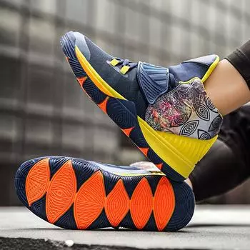 Молодежные баскетбольные кроссовки высокого качества. Мужская обувь. Нескользящая подошва. Износостойкие мужские баскетбольные кроссовки. Модные удобные баскетбольные кроссовки. 36 белый