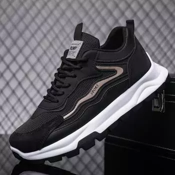 Молодежные модные повседневные одинарные туфли, популярные туристические туфли Форреста Гампа, темпераментная спортивная мужская обувь 39 чёрный