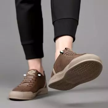 Молодежные последние тенденции кожаные повседневные кроссовки на шнуровке Оксфорды для бега на открытом воздухе Офисная мужская обувь Кроссовки для тенниса 38 бежевый