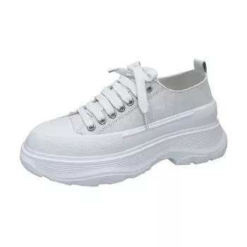 Молодежные туфли для доски, женская модная универсальная студенческая повседневная женская обувь, новая весенняя удобная тенденция на толстой подошве 35