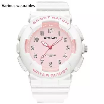 Молодые студенты маленькие свежие электронные часы цифровые модные все в одном водонепроницаемые мужские и женские студенческие часы