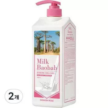 Молоко Baobab Protein Care Treatment с ароматом дамасской розы, 1 л, 2 шт.