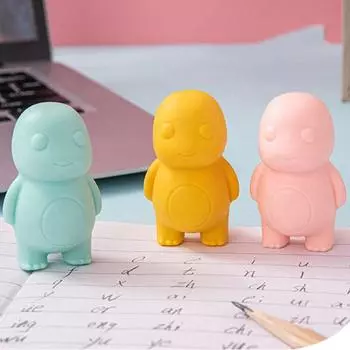 Молоко Дракон Мультфильм Динозавр Ластик Растягивающийся Карандаш Стирательный Ластик 3D Форма Ластик Канцелярские Товары розовый