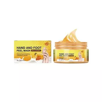 Молоко Мед Отрывная Ручная Маска Воск Дамская Увлажняющая Гидратирующая Маска для Рук Питательная Отшелушивающая Маска для Рук Уход за Руками Мягкая One Size