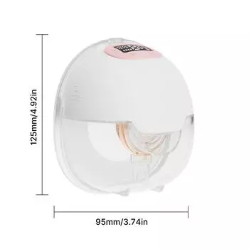 Молокоотсос Hands Free Носимый молокоотсос Без BPA Безопасный Двойной Герметичный Фланец с 3 Режимами 9 белый/розовый