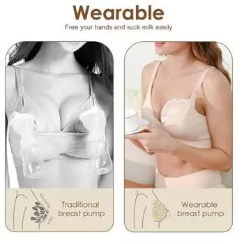 Молокоотсос Hands-Free повышает эффективность лактации Молокоотсос с 3 режимами Двойной герметичный фланец SPA-уровня для грудного вскармливания Перезаряжаемый силиконовый розовый