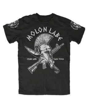 Molon Labe Weapon Morale Gun Isaf Bw Navy Seals Оператор 300 Спарта Футболка унисекс S