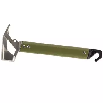 Молоток Deerest из нержавеющей стали с ручкой SEVEN, металлический крючок, молоток, съемник колышков, 450 г, инструмент для установки и демонтажа брезента для палаток, походное снаряжение, инструмент для отдыха на природе