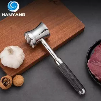 Молоток для мяса HANYANG, молоток для мяса из нержавеющей стали 304, молоток для мяса, измельчители для стейков, домашняя игла для разрыхления, нежное мясо, двусторонний удар