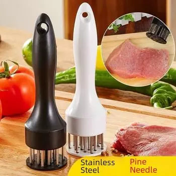 Молоток для отбивания мяса из нержавеющей стали с игольчатой вставкой 16 pins чёрный