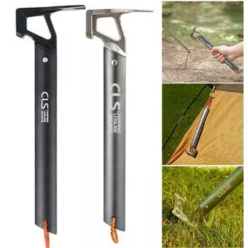 Молоток для палаток, колышки, гвоздодер, молоток, гвоздодер для колышков для палаток, для улицы и дома чёрный