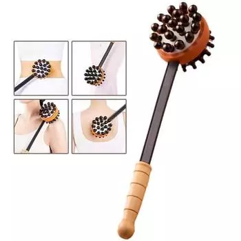 Молоток для подушки безопасности с деревянной ручкой Массажный молоток для подушки безопасности откидывающий назад Меридиан массажная щетка для шеи