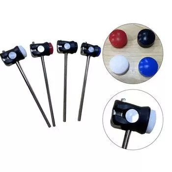 Молоток для взбивания, синий металл, прочная ручка, резиновая головка белый