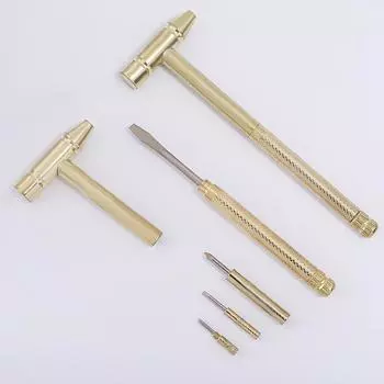 Молоток с медным покрытием 6 в 1, многофункциональный молоток, отвертка, маленький медный молоток, бытовой молоток, небольшой молоток, удобный для ежедневного использования 6-in-1 multifunctional screwdriver hammer *156*1