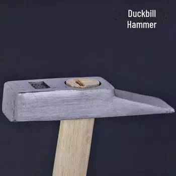 Молоток «утконос» с рукояткой из фибры для листового металла — небольшой и прочный молоток для монтажа с точечной поставкой и рукояткой из стальной трубы 200g