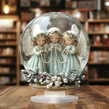 Молящиеся ангелы Украшение для рабочего стола Идеальный подарок Нежная скульптура Декоративная статуэтка Акриловое ремесло