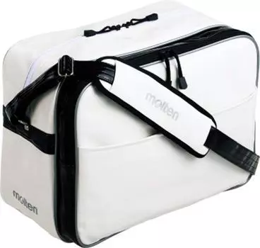 Molten Enamel Bag White x Black L KM0074-WK