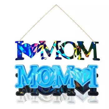 Форма для брелока «мама-папа» из смолы, силиконовая форма для сережек, форма для кулончиков, форма для литья из эпоксидной смолы, изготовление ювелирных изделий своими руками на День отца T1 прозрачный