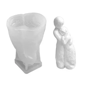 Силиконовая форма для свечей «Мама обнимает ребенка», форма для самостоятельной работы из эпоксидной смолы, украшения для стола, форма для изготовления штукатурки, инструмент, который легко чистить прозрачный