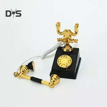 Mom&Me миниатюрный ретро поворотный телефон кукольный домик украшения аксессуары детская игрушка белый