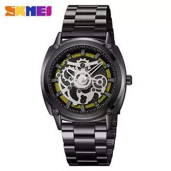 Moment America официальные подлинные мужские часы с трехмерным механическим циферблатом мужские часы водонепроницаемые 30 метров стальной ремешок кварцевые часы серебряный