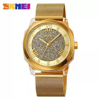 Moment America s new men s watch round simple quartz watch men s waterproof stainless steel mesh strap watch dealer серебряный