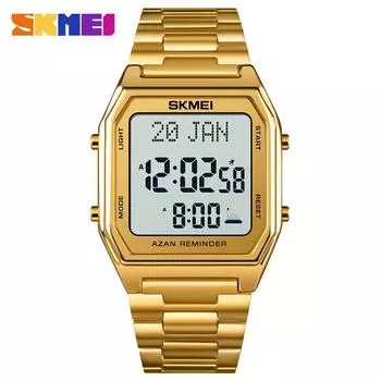 Moment American Мужские мусульманские часы Электронные часы Город Переключатель Закладка Направление Подсказка Многофункциональные часы